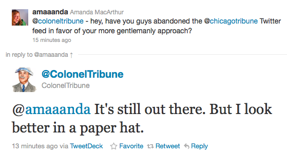 Colonel Tribune on Twitter & Amanda MacArthur