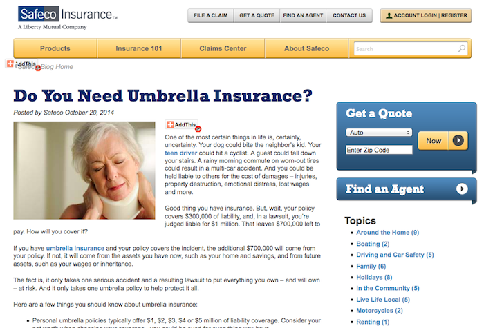 insurance blog ideas
