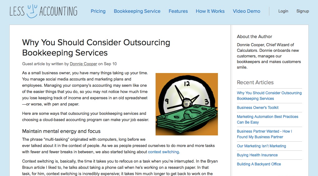 blog post ideas for accounting software companies